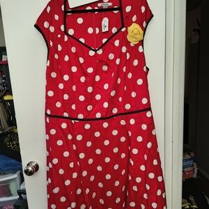 Disney Minnie Mouse Sweetheart Red Dress 3x BNWT
